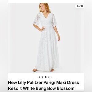 New Lilly Pulitzer Parigi Maxi Dress Resort White xl